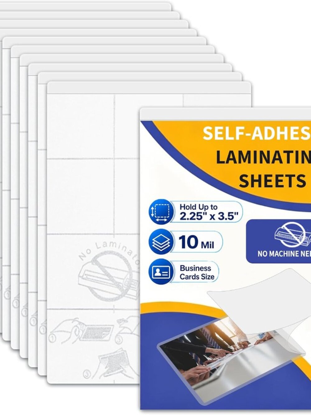 10 Mil Self-Sealing Laminating Pouches, 2.6 x 3.9 Inches, 20 Pack